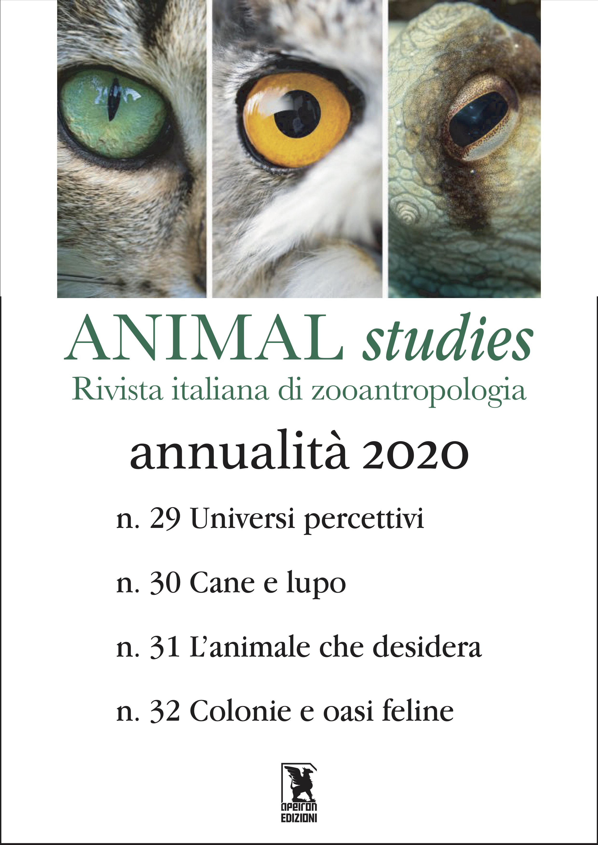 Copertina della rivista Animal studies