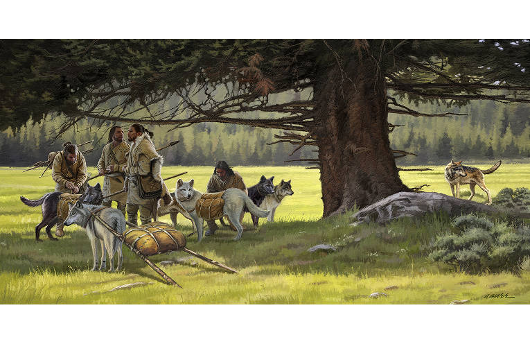 Dan Burr Early Men and Dogs